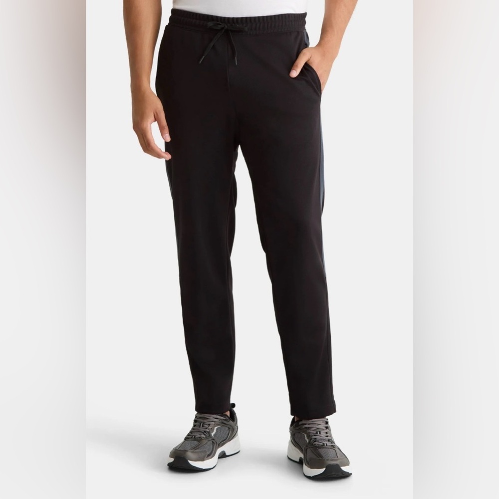 Athletic Works Men's Tricot Track Pants with Side Stripes, Sizes XL